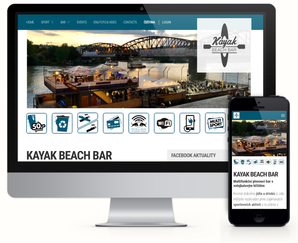 Kayak Beach Bar – multifunkční plovoucí bar s hřištěm